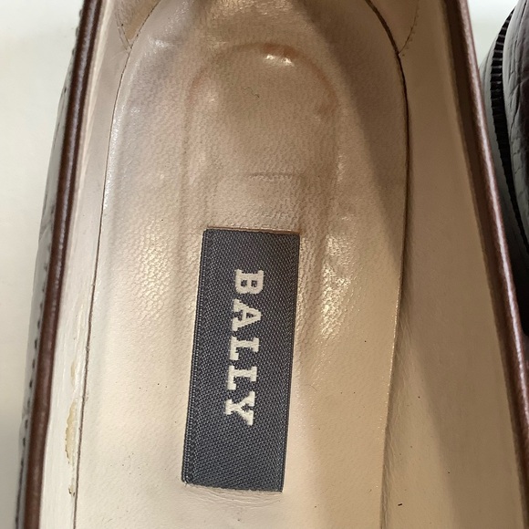 BALLY Brown Tranca Italian Leather & Suede Loafers Size 38 - Picture 7 of 12